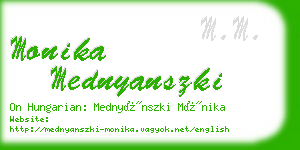 monika mednyanszki business card